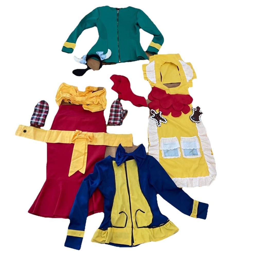 Handmade Disney‎ Clarabelle Cow Costume Size Small (2) With Accessories